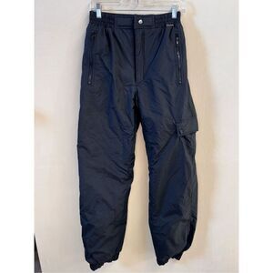 Vintage Edelweiss black cargo ski pants snow pants snowboard unisex waist sz 30